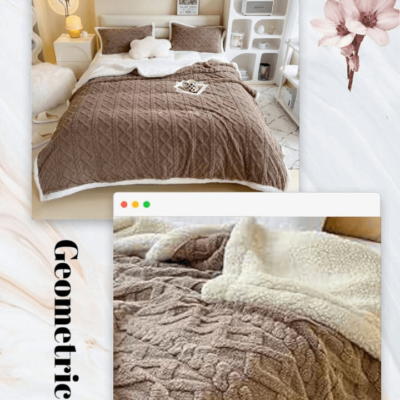 Geometric Comforter Brown